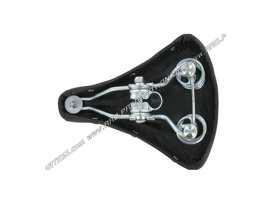 CGN black saddle with original type chrome spring for SOLEX moped