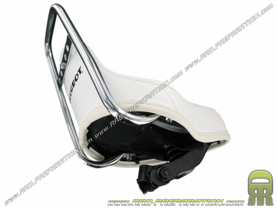 CGN white seat chopper style for Peugeot 103 moped...