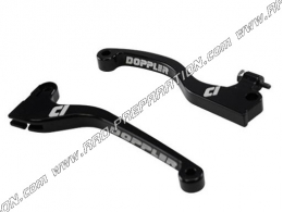 Pair of black DOPPLER brake and clutch levers for RIEJU MRT 125 from 2014 to 2018 and MARATHON from 2011 to 2018
