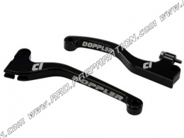 Pair of brake and clutch lever DOPPLER black for mécaboite SHE RC O SE, SM 50cc from 2011