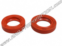 Set of 2 reinforced P2R crankshaft oil seals (spi seal) for PIAGGIO / GILERA scooter (Typhoon, NRG...)