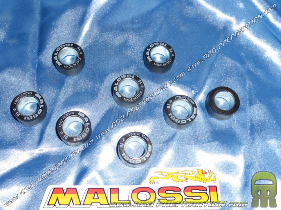 Set of 8 MALOSSI rollers in Ø26x12.8mm weight of your choice