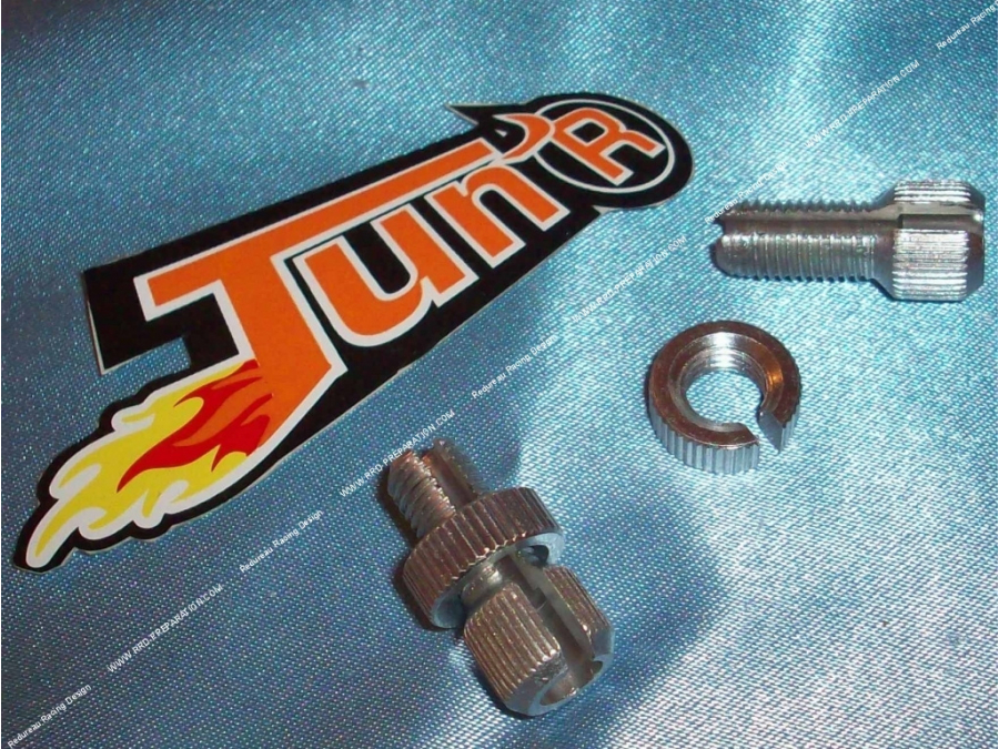Ajustador / cable tensor barril Ø7mm rosca / terminal para funda Ø6mm para moto y otros (tuerca de freno libre) Ajustador / cable tensor barril Ø7mm rosca / terminal para funda Ø6mm para moto y otros (tuerca de freno libre)