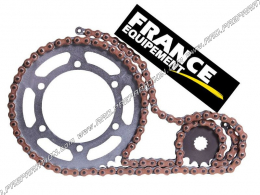 Reinforced FRANCE EQUIPEMENT chain kit for SUZUKI LT 80cc quad from 1987 to 2006