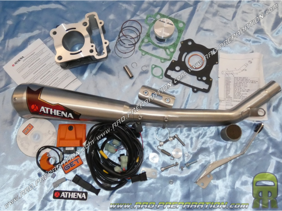 Kit 160cc Ø65mm ATHENA Racing avec boîtier et ligne d'échappement pour KTM DUKE 125cc 4T 2010 a 2014