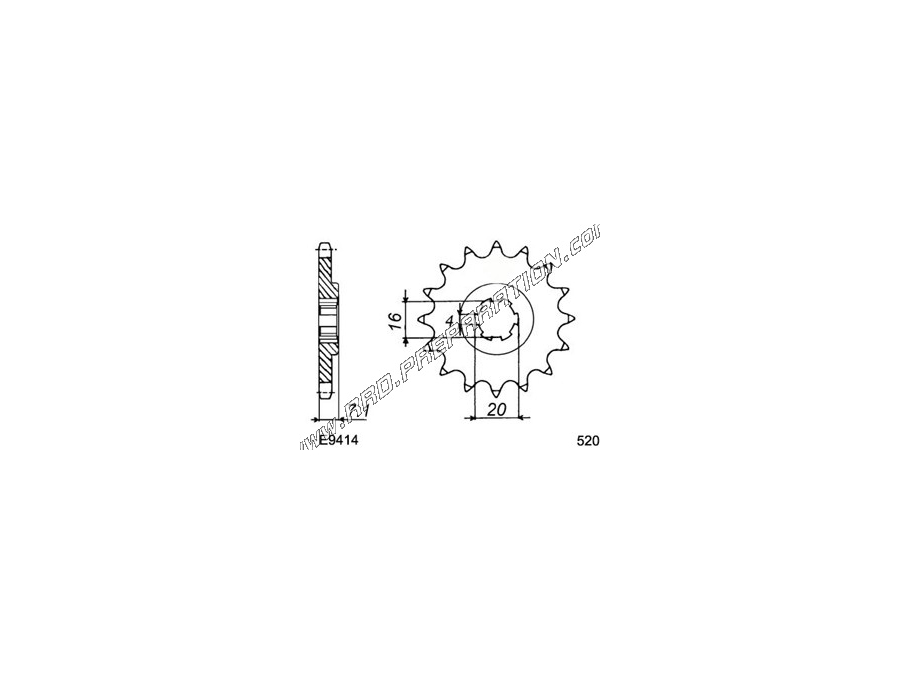 FRANCE EQUIPEMENT chain sprocket for SUZUKI LT 80cc quad from 1987 to 2006