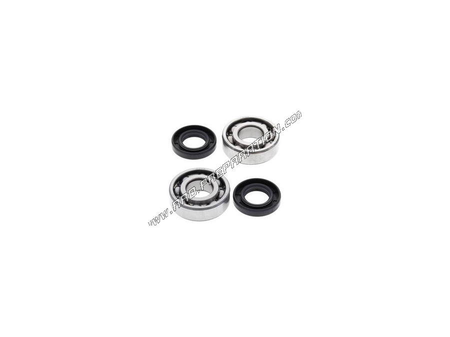 2 reinforced bearings + WRP crankshaft oil seals for QUAD SUZUKI LT 80 and KAWASAKI KSF 80 from 1987 to 2006