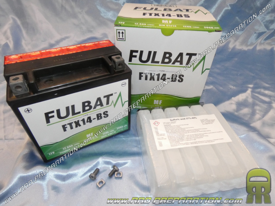 Batterie FULBAT YTX14-BS 12v 12Ah (acide sans entretien) pour moto