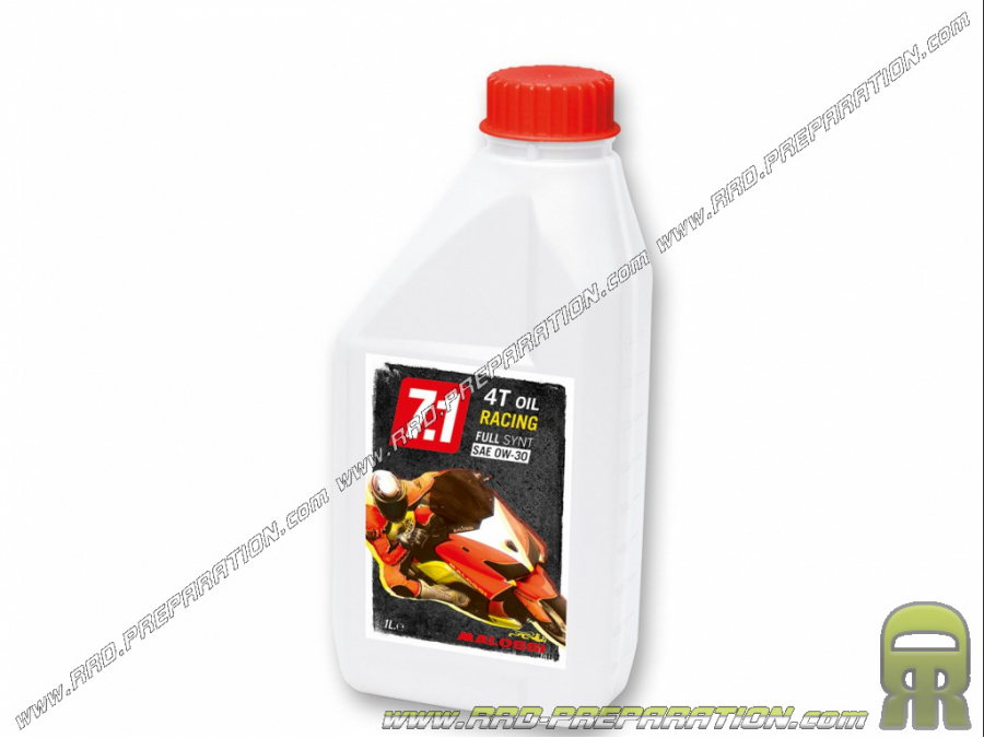 Aceite de motor 100% sintético 0W30 MALOSSI 7.1 SAE COMPETICIÓN 4 tiempos 1L