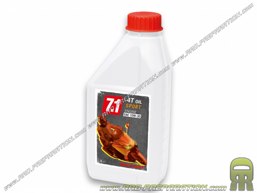 Aceite de motor 100% sintético 10W30 MALOSSI 7.1 SPORT ENGINE 4 tiempos 1L