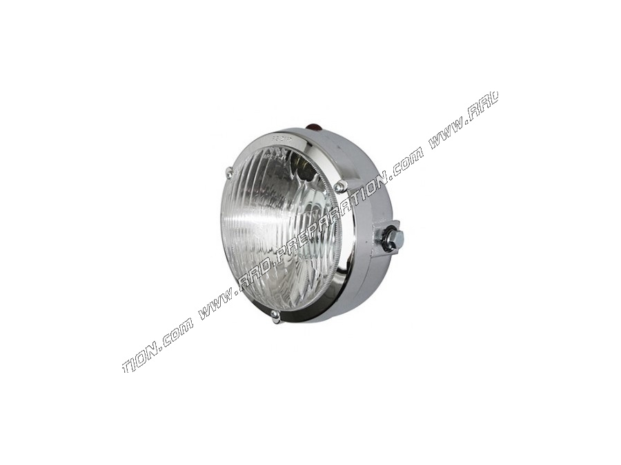 Headlight (light) round chrome Ø103mm P2R for moped, mob, 103, 51, fox...