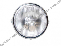 Headlight (light) round chrome Ø130mm P2R for moped, mob, 103, 51, fox...