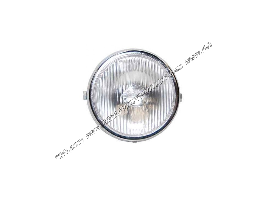 Headlight (light) round chrome Ø130mm P2R for moped, mob, 103, 51, fox...