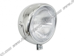 Headlight (light) round chrome Ø135mm P2R with cap for moped, mob, 103, 51, fox...