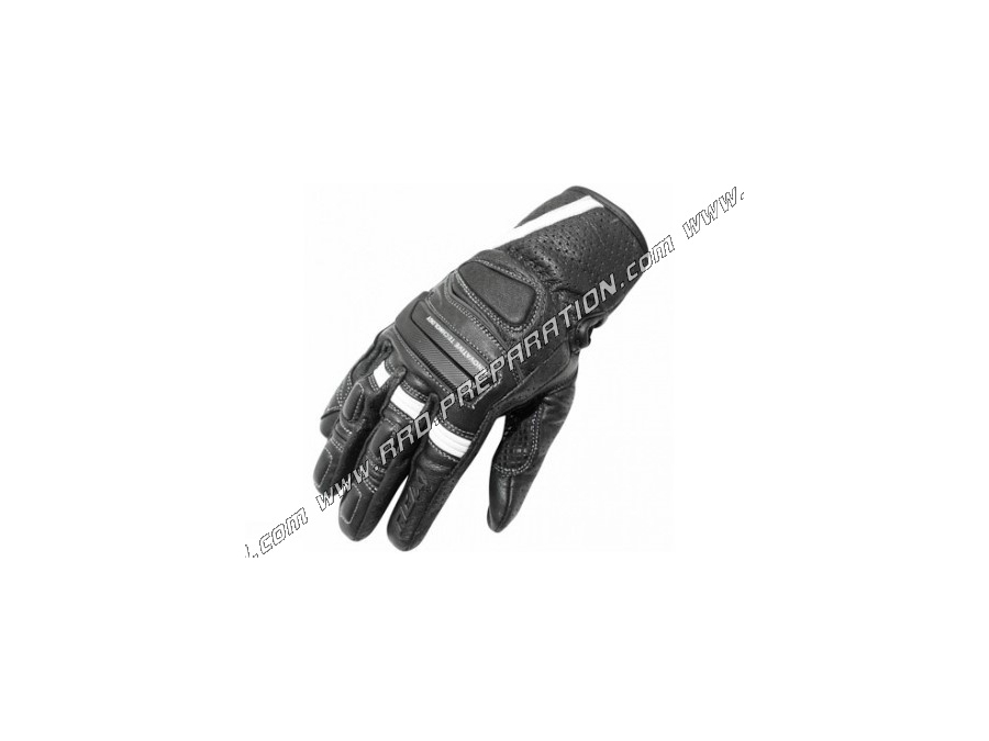 Par de guantes ADX SHAFTER negros/blancos homologados de entretiempo tallas medias a elegir