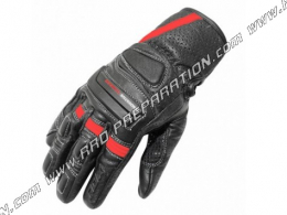 Paire de gants ADX SHAFTER noir / rouge homologué mi-saisons mi-longs tailles aux choix