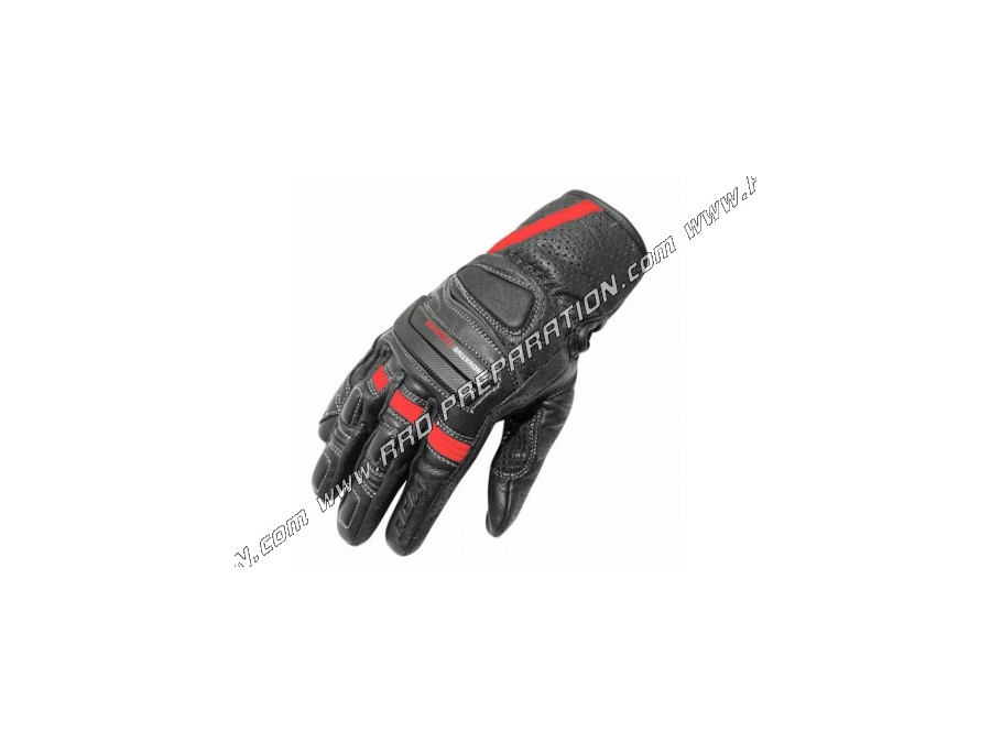 Paire de gants ADX SHAFTER noir / rouge homologué mi-saisons mi-longs tailles aux choix