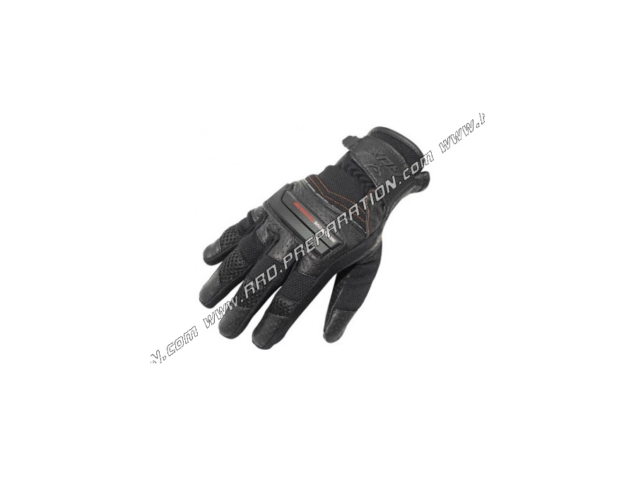 Paire de gants ADX VENTURA noir / rouge homologué mi-saisons mi-longs tailles aux choix