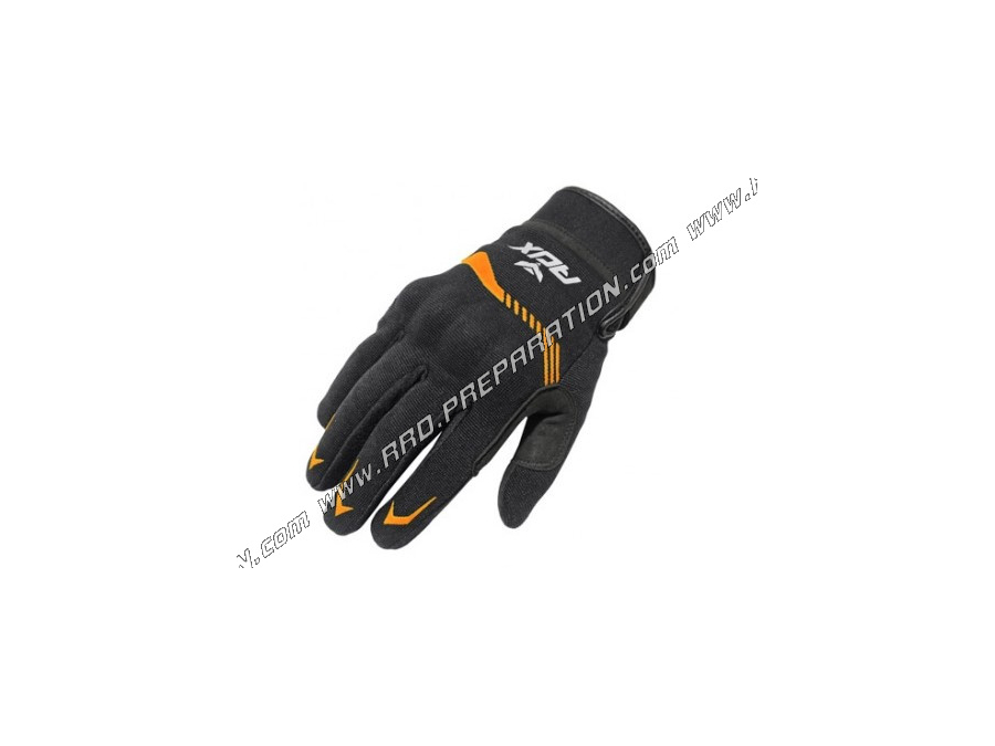 Pair of ADX VISTA gloves black / orange KTM approved mid-season short sizes to choose from