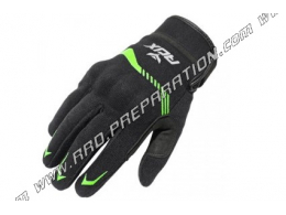 Paire de gants ADX VISTA noir / rouge vert KAWASAKI homologué mi-saisons court tailles aux choix
