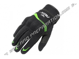 Par de guantes ADX VISTA negro / rojo verde Short de entretiempo homologado KAWASAKI tallas a elegir