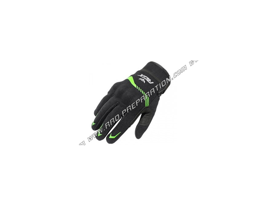 Par de guantes ADX VISTA negro / rojo verde Short de entretiempo homologado KAWASAKI tallas a elegir