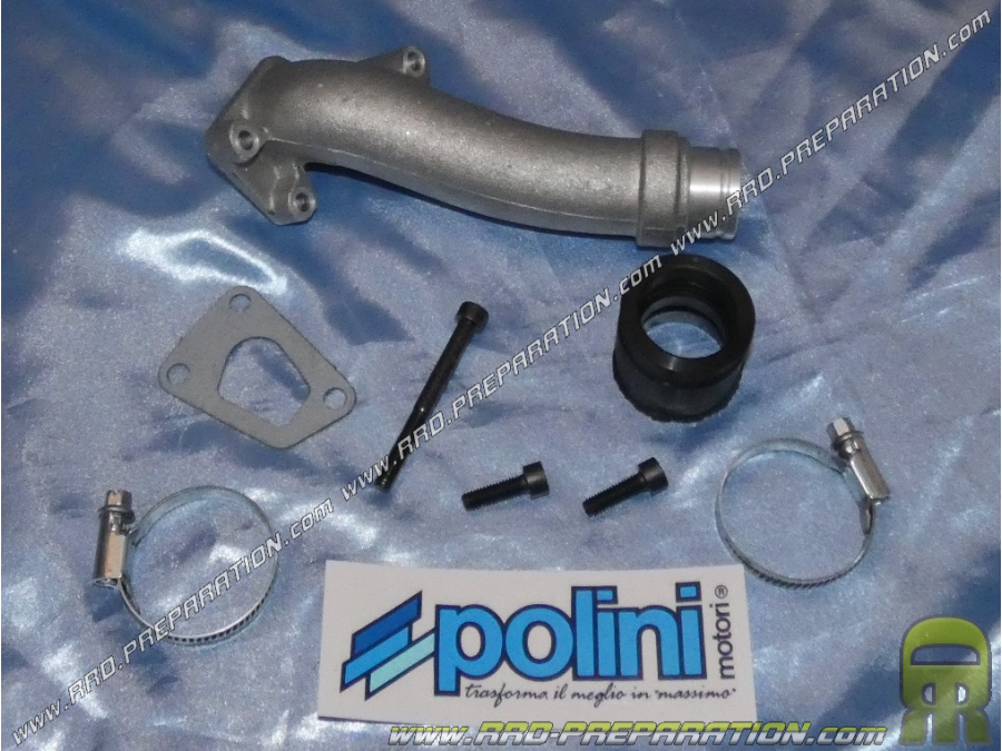 Tubo de admision POLINI 3 agujeros para carburador flexible CP POLINI 24mm en scooter VESPA PK, XL, ETS, FL2, HP... 50 y 125