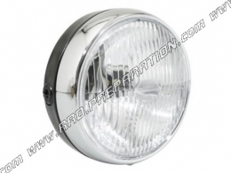 Headlight (light) round black Ø140mm with P2R switch for moped, mob, 103, 51, fox...