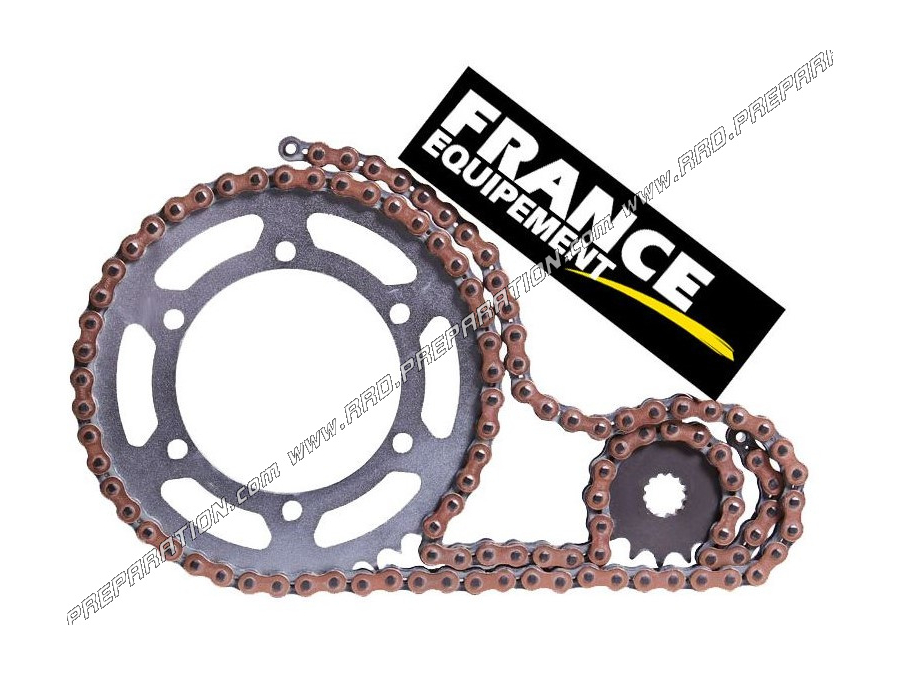 Kit de cadenas FRANCE EQUIPEMENT super reforzadas para moto Aprilia RSV4 RR, FACTORY... 1000cc a partir de 2015 opciones de dent