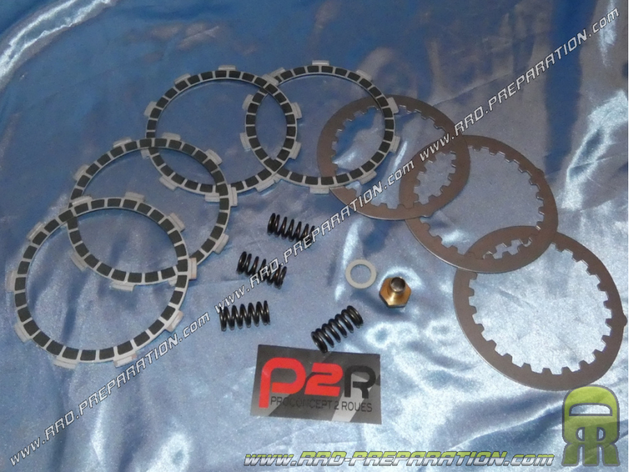 Clutch (discs, spacers, springs) reinforced VOCA Kevlar 4 friction discs for mécaboite AM6 engine