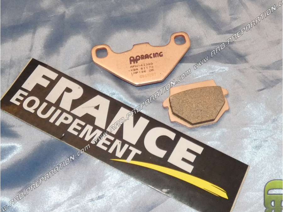 Plaquettes de frein AP RACING avant - arrière pour QUAD APRILIA TUAREG, HUSABERG FE, HUSQVARNA WRK, KAWASAKI KLR, KTM LC4,...