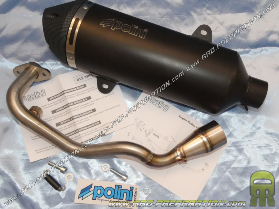 Exhaust POLINI BLACK PIAGGIO MEDLEY 125 and 150 (EURO 4)