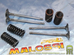 Válvulas (admisión + escape) MALOSSI con resorte para culata original en maxi scooter PIAGGIO , GILERA , APRILIA ...