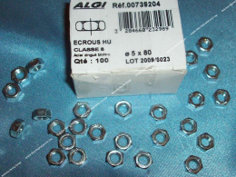Medidas y Ø de tuercas de acero zincado blanco ALGI a elegir para motor, chasis, etc.