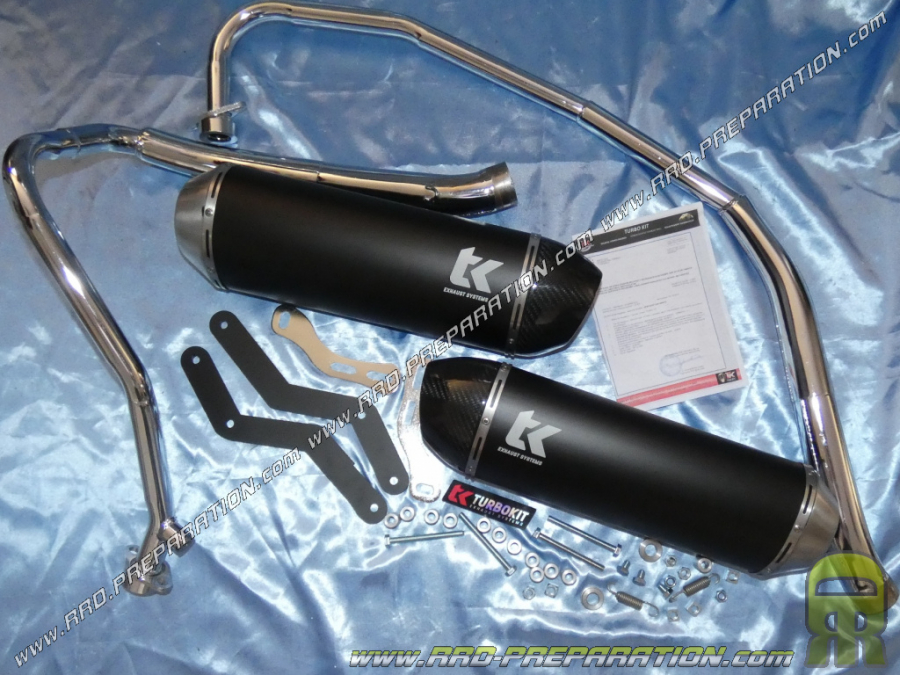 Exhaust TURBOKIT TK H2 for HYOSUNG COMET GT 125cc ... (2 silencers)