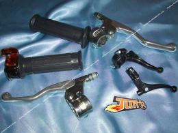 Kit of brake levers + starter & decompressor + quick pull TUN 'R Mini Targa Eco for moped, old motorcycles…