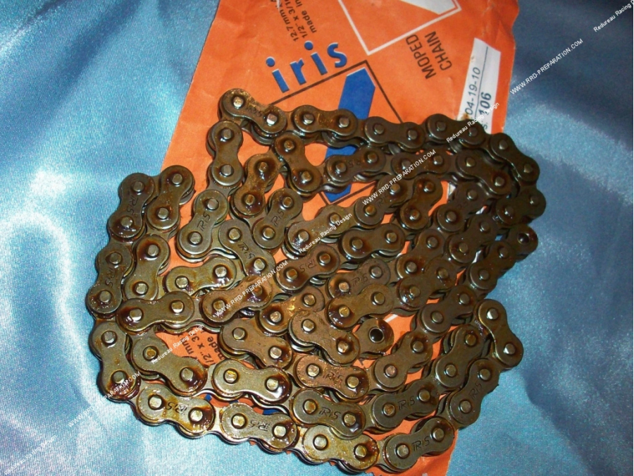 Chaîne renforcée largeur 415 IRIS TX standard pour mob, mécaboite 50, ... Taille au choix