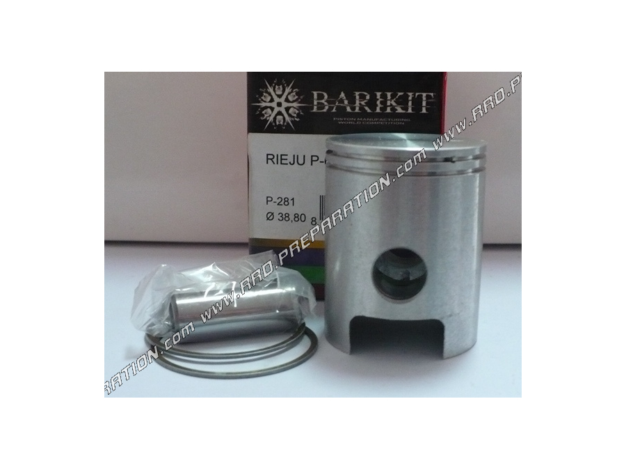 Bi-segment piston with flat cap BARIKIT Ø38.8 to 40mm axis 12mm for MINARELLI P6