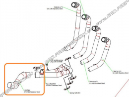 "Link pipe" for ARROW stainless steel manifold on HONDA CBR and CB 650 R from 2019