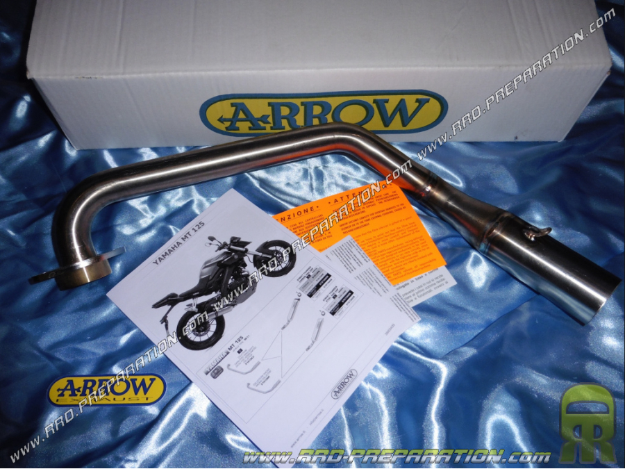 Collecteur racing ARROW inox pour moto YAMAHA MT a partir de 2014 a 2019 125cc 4T