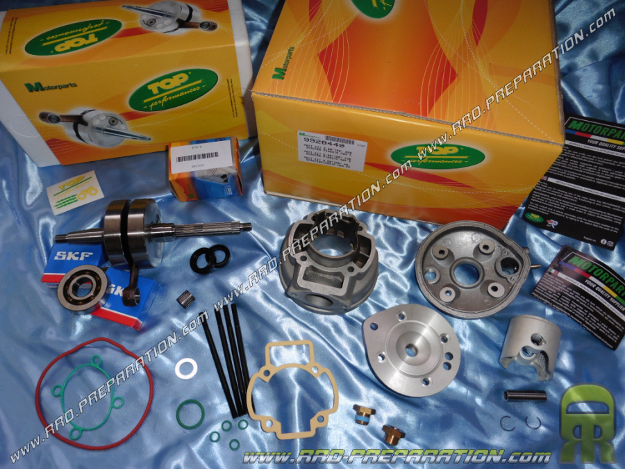 Pack moteur TOP PERFORMANCES TPR 86cc ( kit, vilebrequin, roulement ) pour PIAGGIO liquide (NRG, RUNNER...)