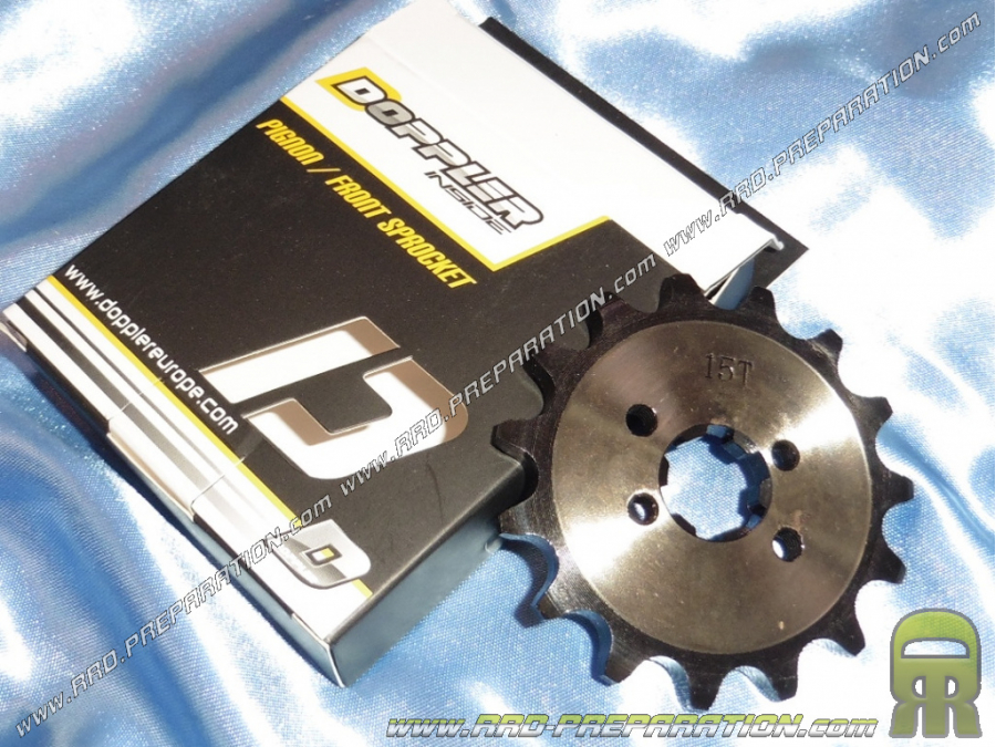 BLACK DOPPLER gearbox output pinion teeth of your choice for DERBI SENDA / GPR / GSM from 1999 for chain 420