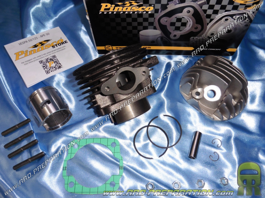 Kit high engine Ø50mm 85cc PINASCO cast iron 6 transfers for scooter VESPA 50cc 2T PK, HP, XL, SPECIAL, PIAGGIO APE ...