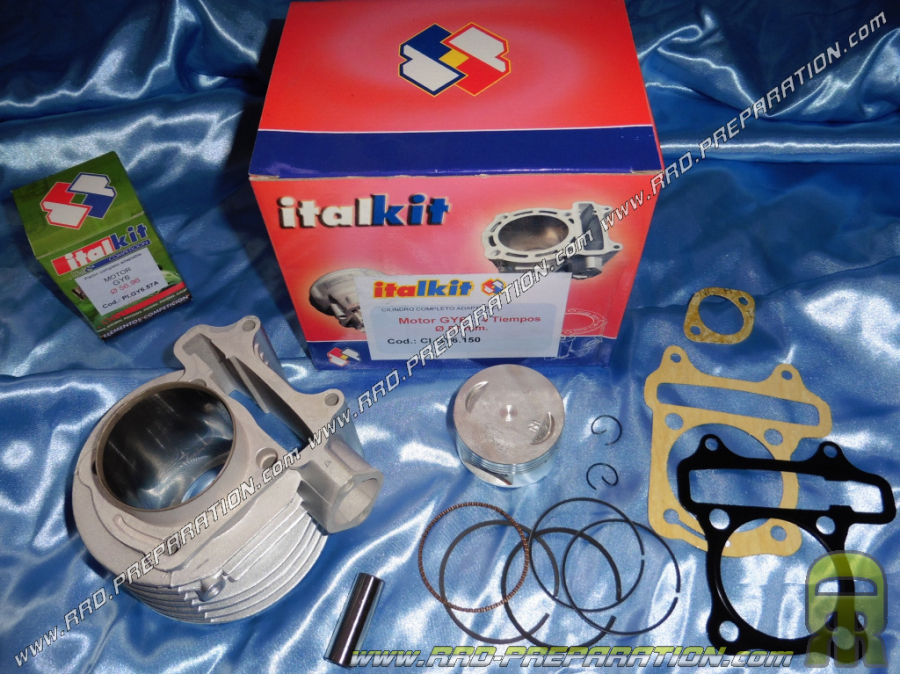 Kit 150cc ITALKIT Ø57mm aluminium pour KYMCO, MTR, SYM, TGB / scooter chinois 4T GY6 2 soupapes (152QMI et 157QMJ)