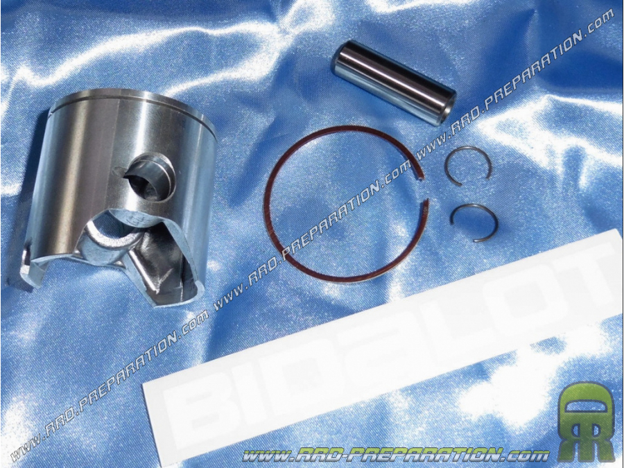 Piston mono segment BIDALOT Ø50.5mm axe 13mm pour kit 90cc BIDALOT RACING FACTORY 90 WR aluminium DERBI euro 3