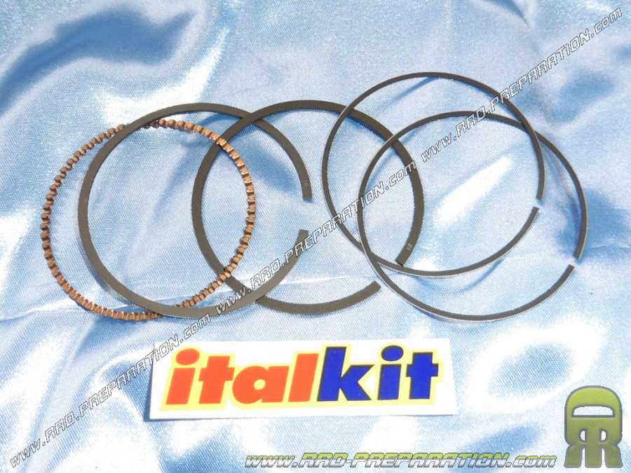 Jeu de segments et racleur Ø57mm pour kit 150cc ITALKIT aluminium sur KYMCO, MTR, SYM, TGB / scooter chinois 4T GY6 2 soupapes