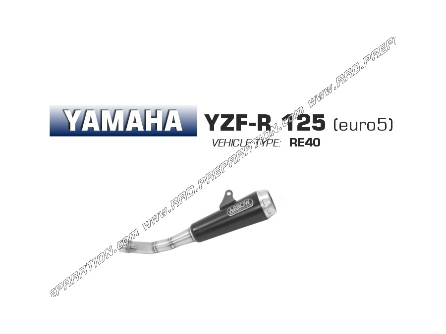 Silencieux d'échappement ARROW PRO RACE pour moto Yamaha YZF-R 125 2021 125cc 4 temps (euro5) couleurs aux choix