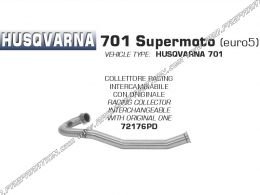 Colector de carreras ARROW en Husqvarna 701 Supermoto 2021 (euro5)