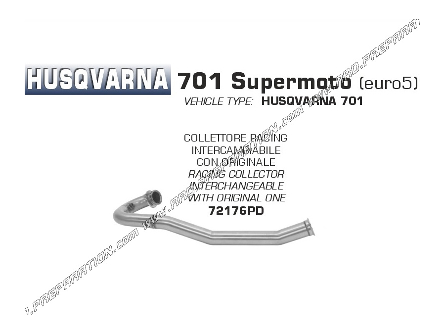 Colector de carreras ARROW en Husqvarna 701 Supermoto 2021 (euro5)