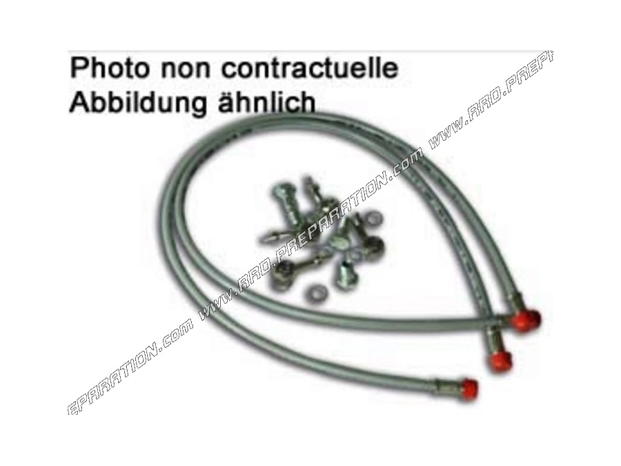 Complete front aviation brake hose kit FRANCE EQUIPEMENT with screws for APRILIA RS 125cc from 2006 to 2012